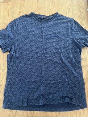 Michael Kors Men's Indigo All-Over Logo Crewneck Tee